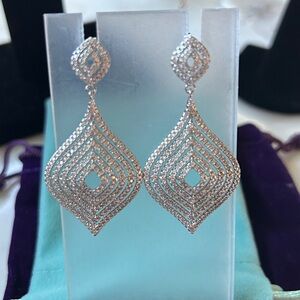 1.38 CT Moissanite‎ Diamond dangle earrings